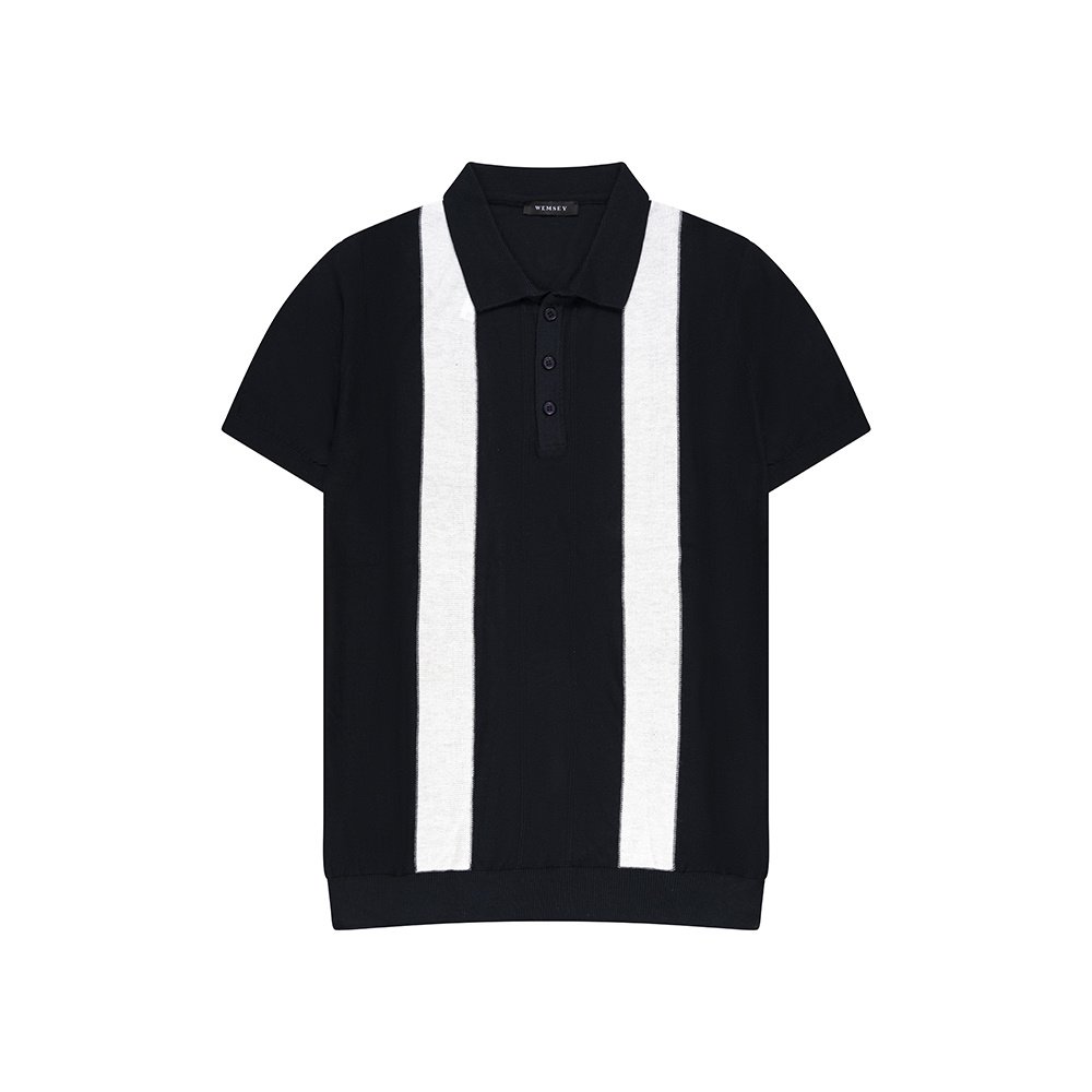 Donkerblauwe Slim Fit met Elegant Golvend Patroon voor Heren