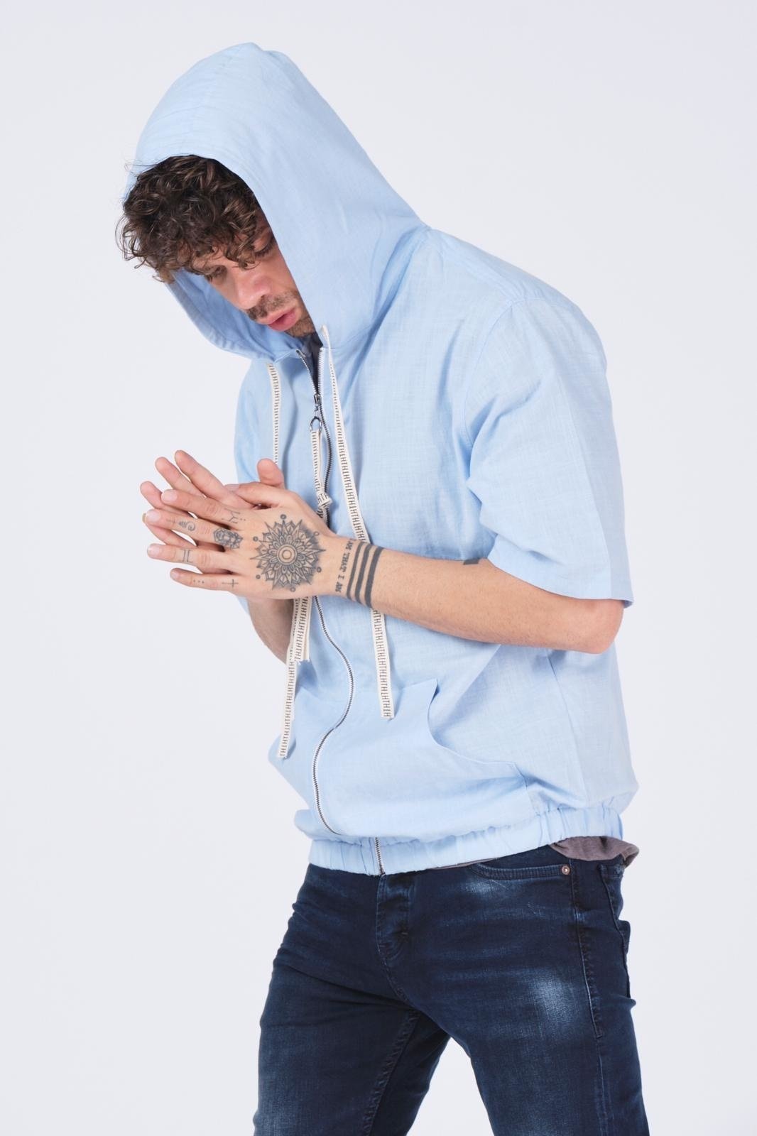 Korte mouwen vest blauw