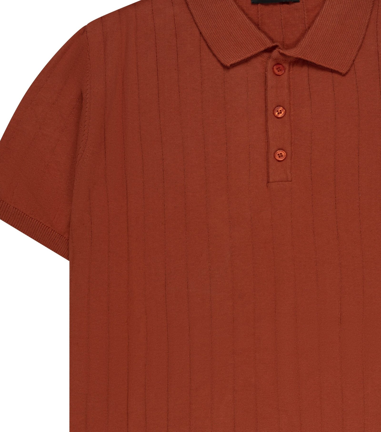 Oranje Polo T-shirt met verticale strepen