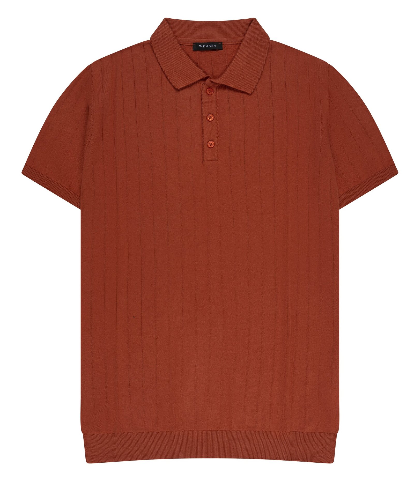 Oranje Polo T-shirt met verticale strepen