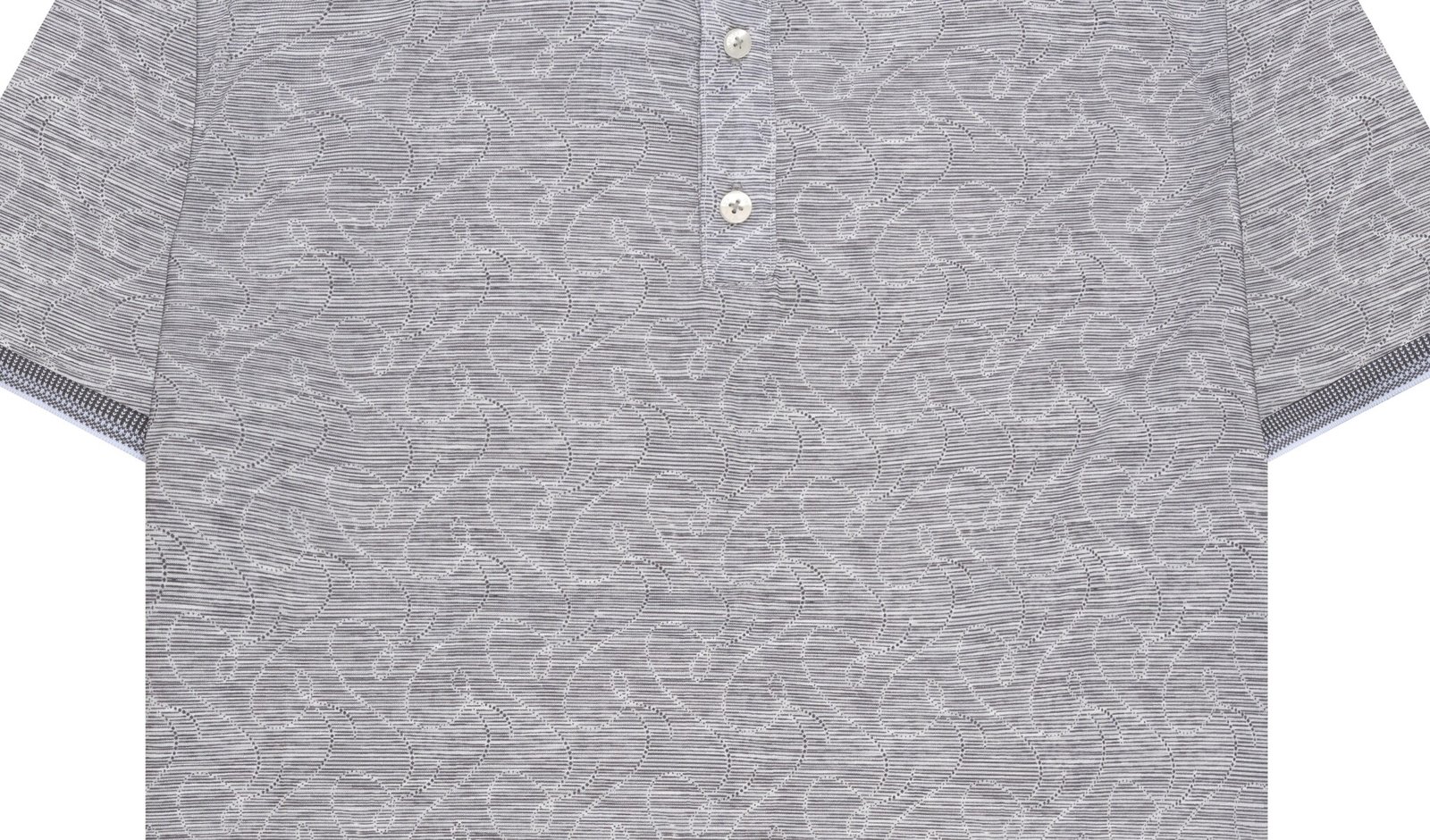 Slim Fit Polo Antraciet met Subtiel Patroon