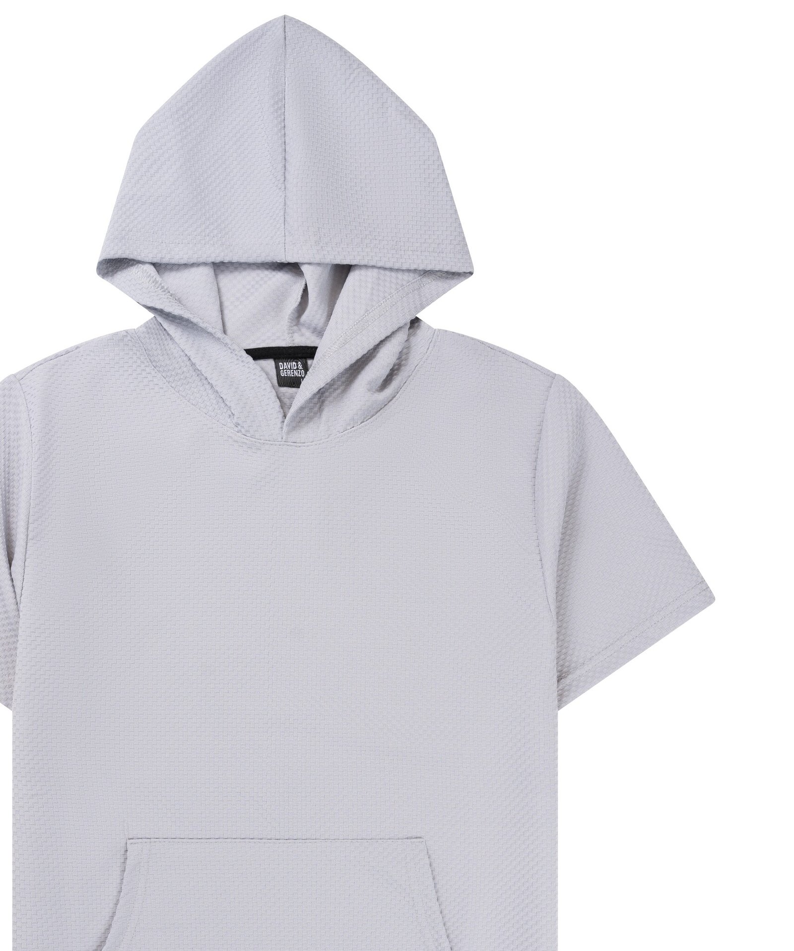 T-shirt met capuchon lichtgrijs