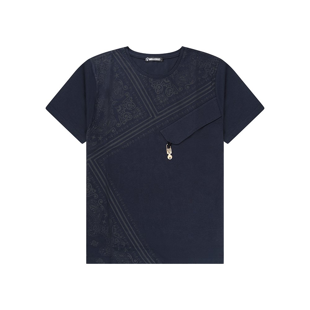 T-shirt met dessin blauw