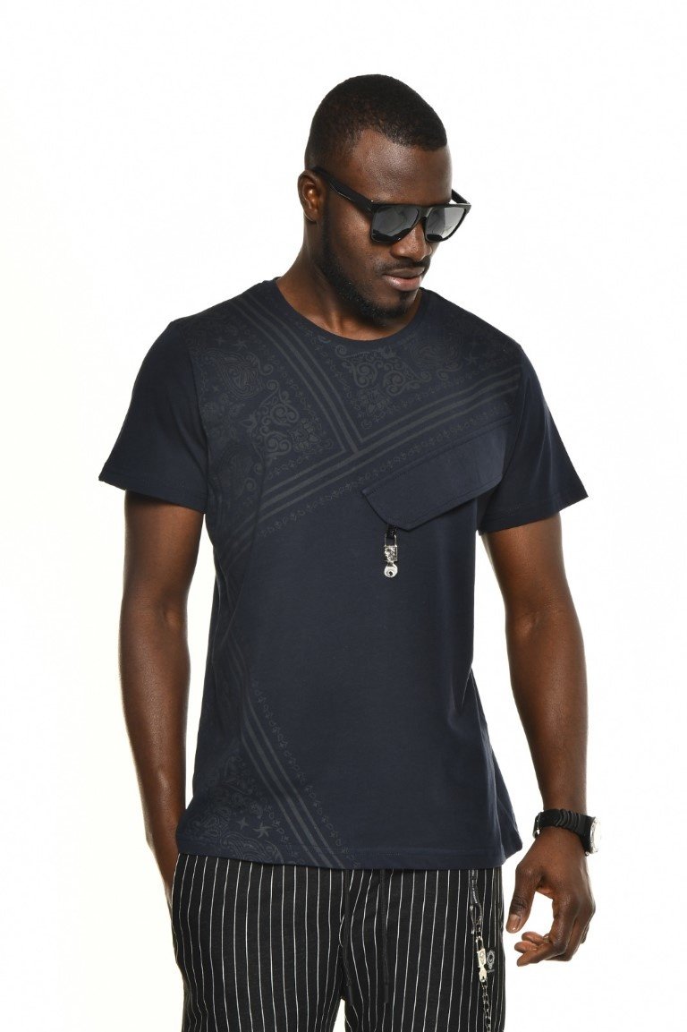 T-shirt met dessin blauw