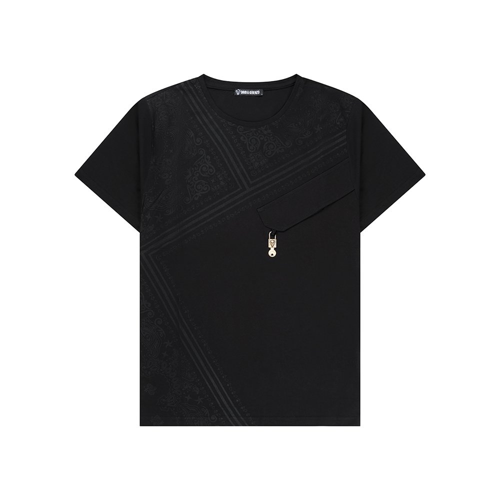 T-shirt met dessin zwart