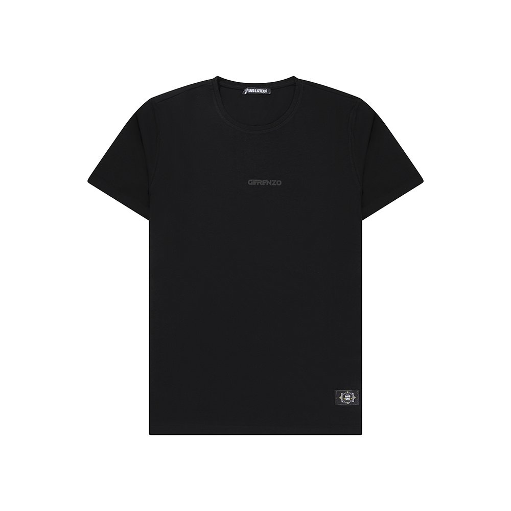 T-shirt met "Faces" design in zwart