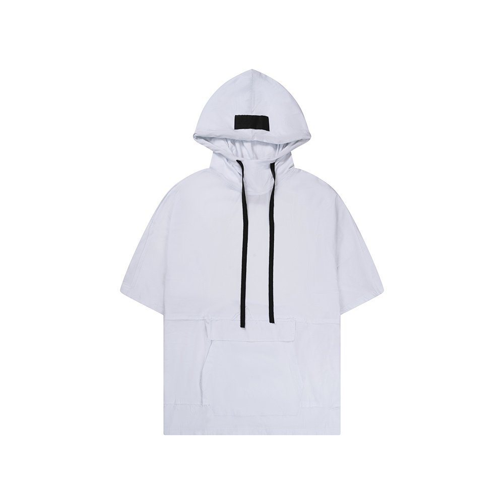 T-shirt met zak en capuchon - Wit