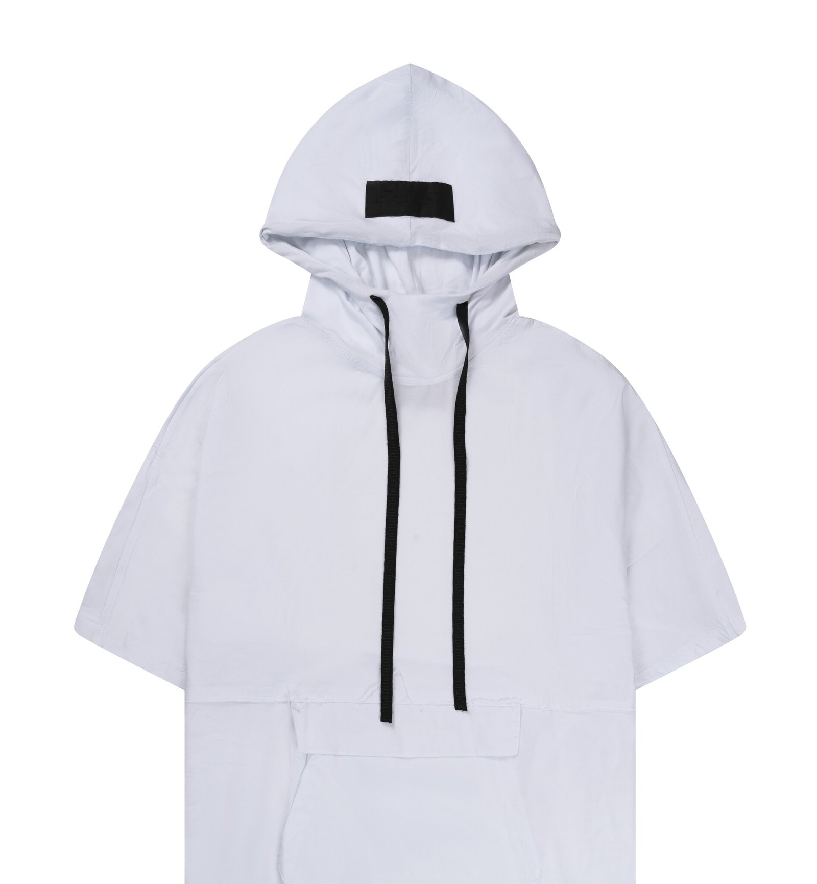 T-shirt met zak en capuchon - Wit