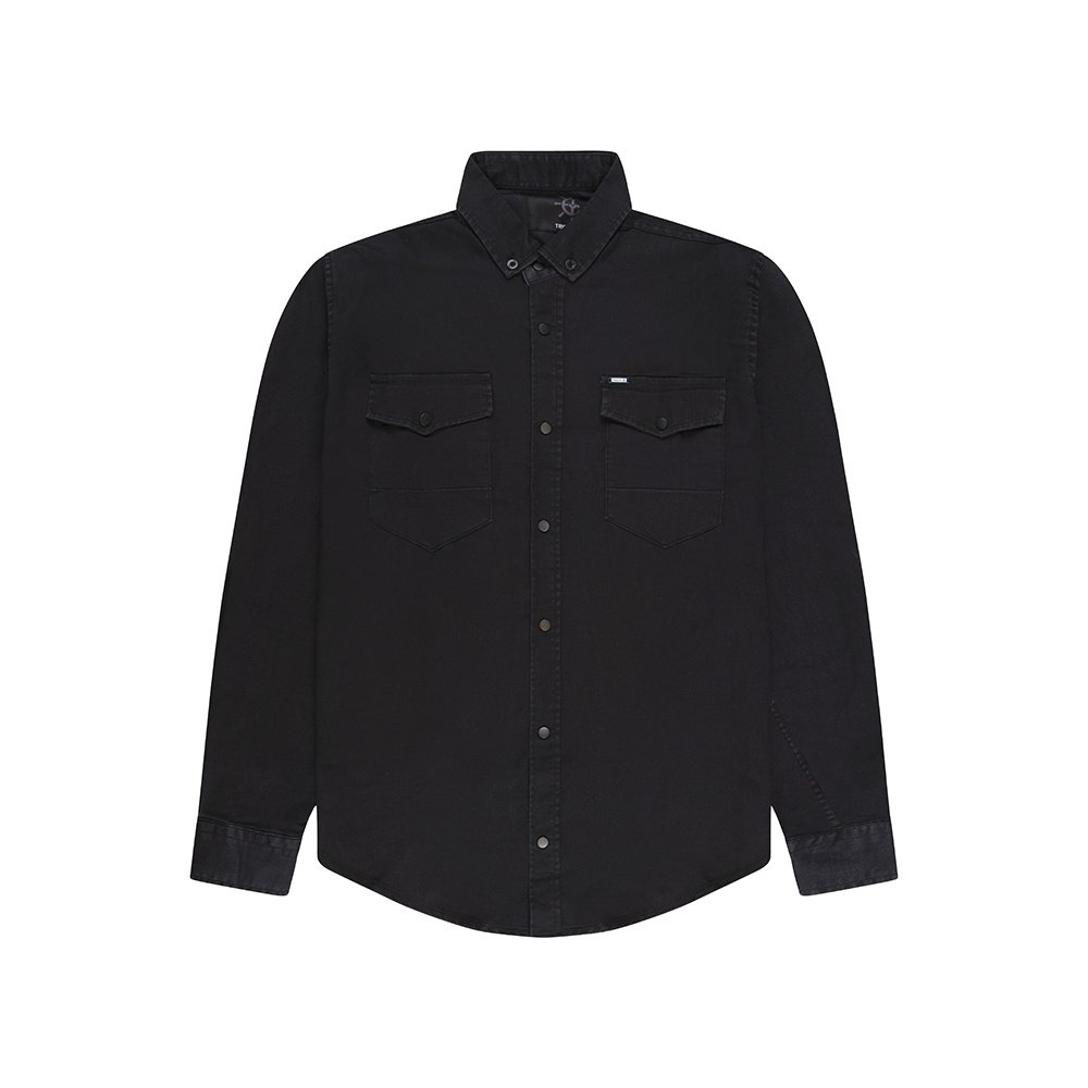 Zwart Denim Overhemd