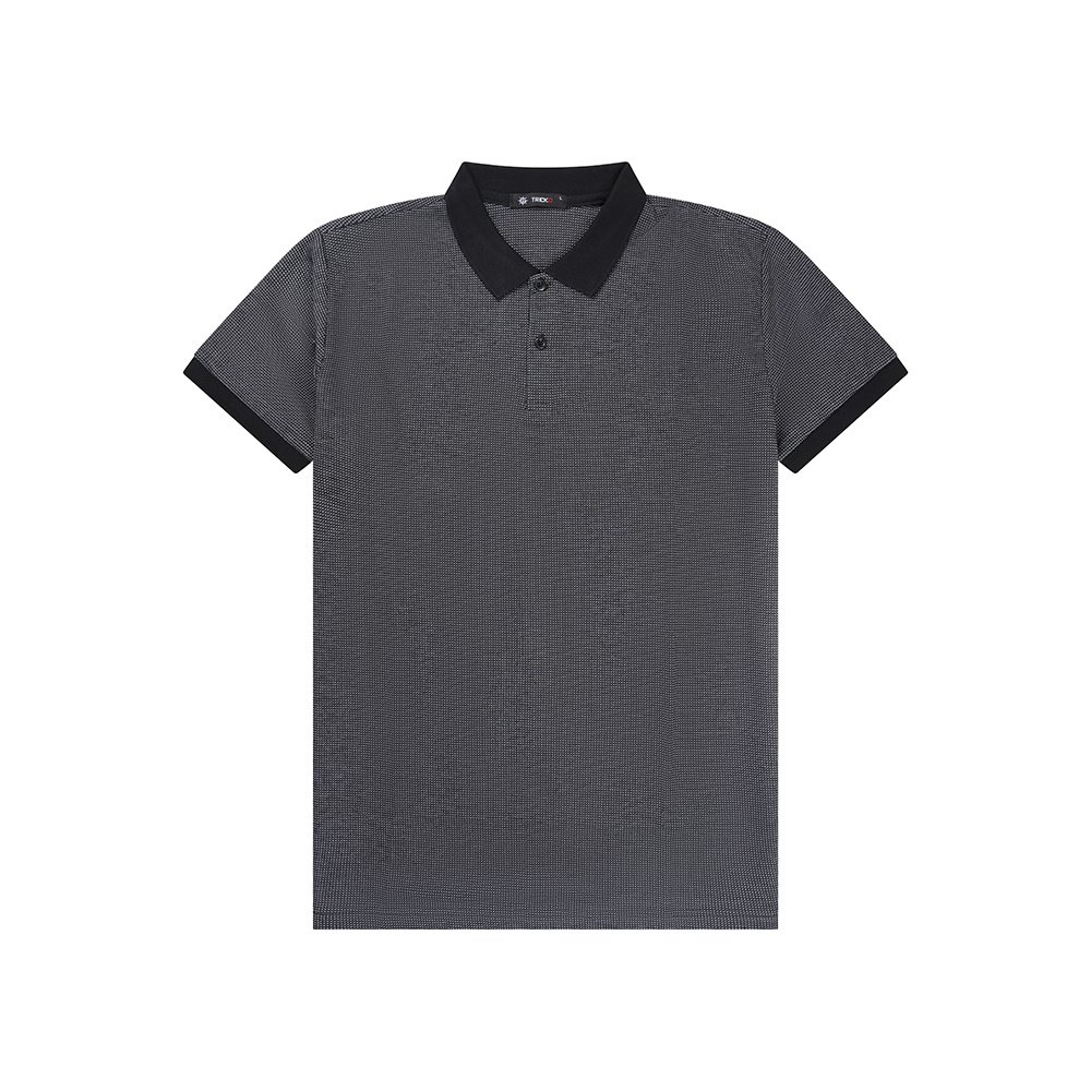 Zwart-Grijze Polo T-shirt voor Heren - Slim Fit - Legendarische Stijl