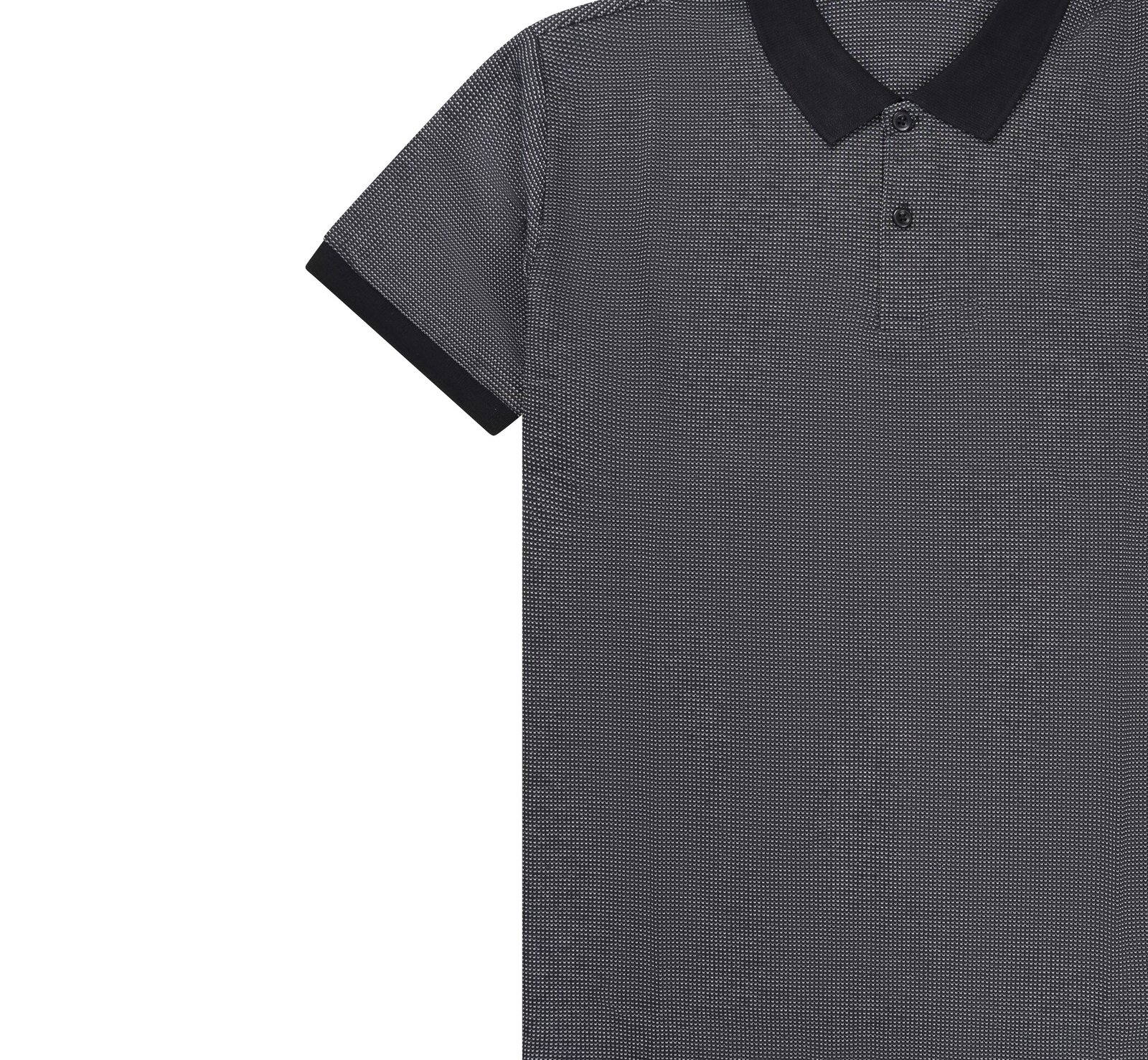 Zwart-Grijze Polo T-shirt voor Heren - Slim Fit - Legendarische Stijl