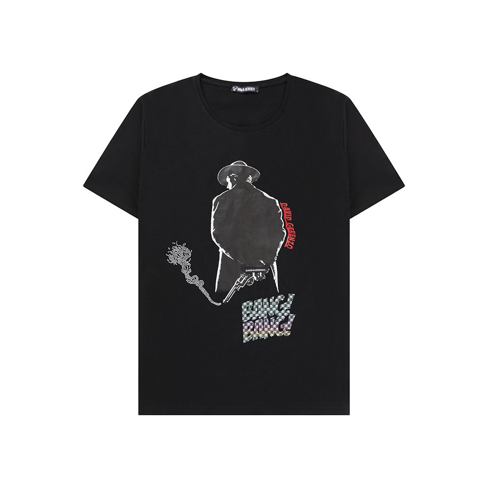 Zwart T-shirt met Bang Bang print